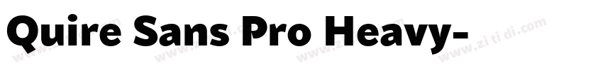Quire Sans Pro Heavy字体转换